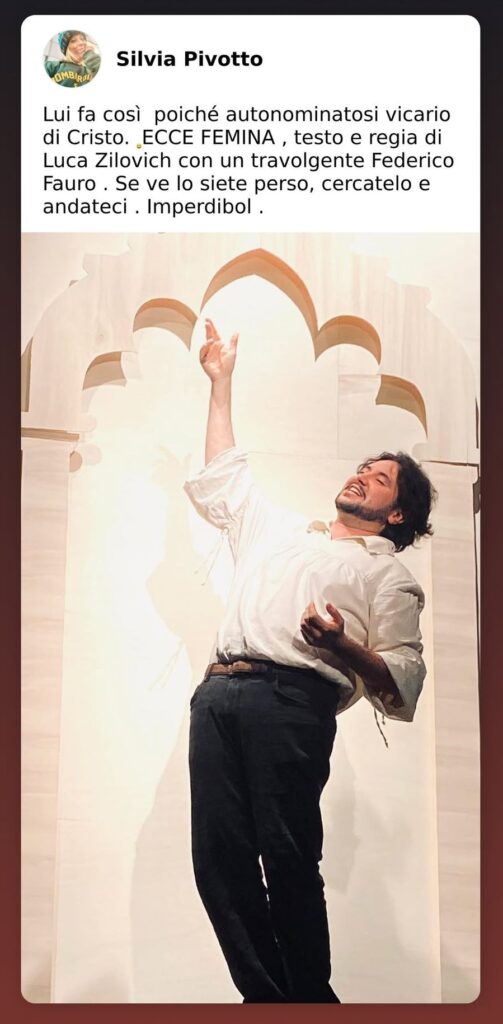 Federico Fauro nei panni di Papa Innocenzo III